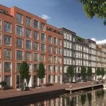 Huizen langs het water